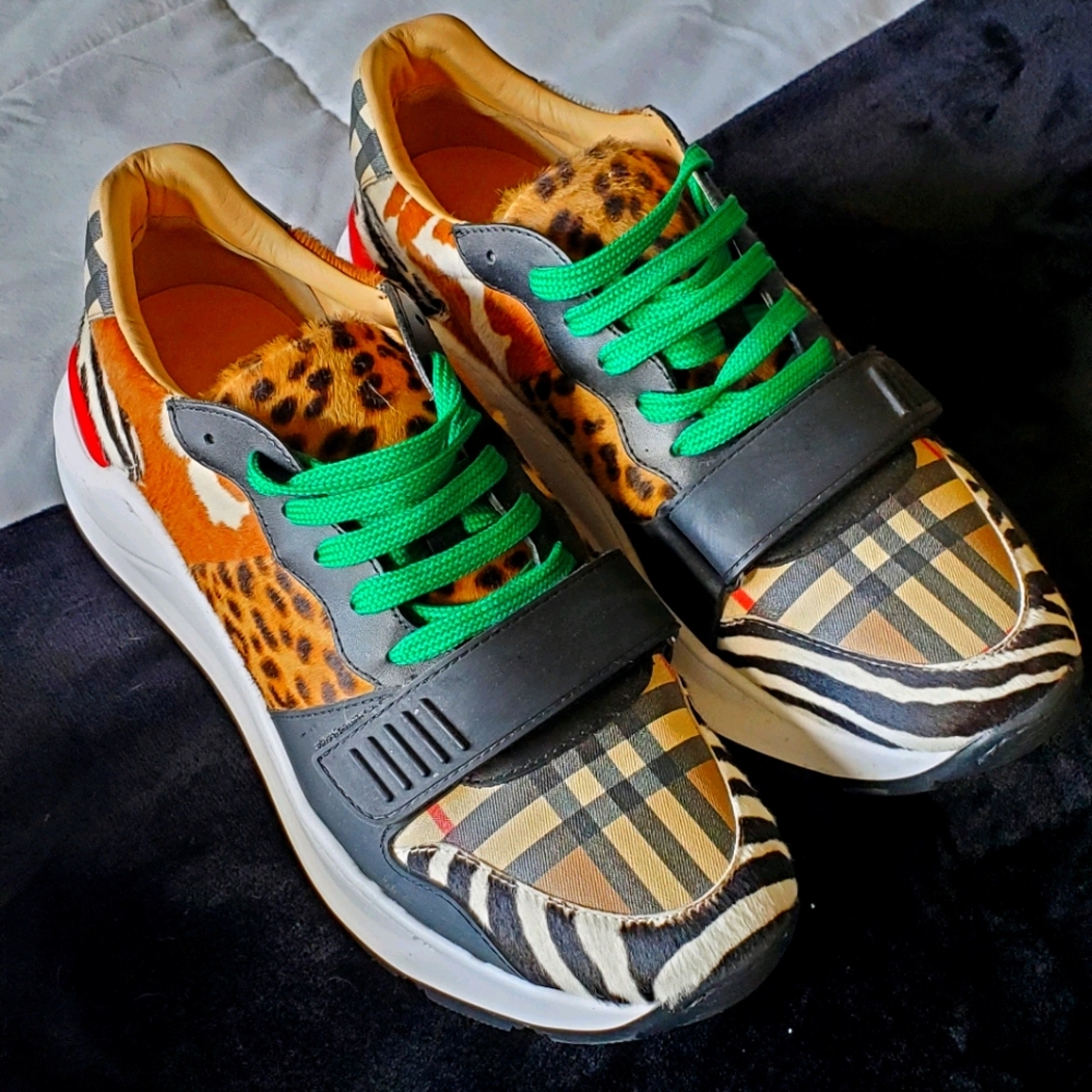 Animal Print Burberry Sneakers